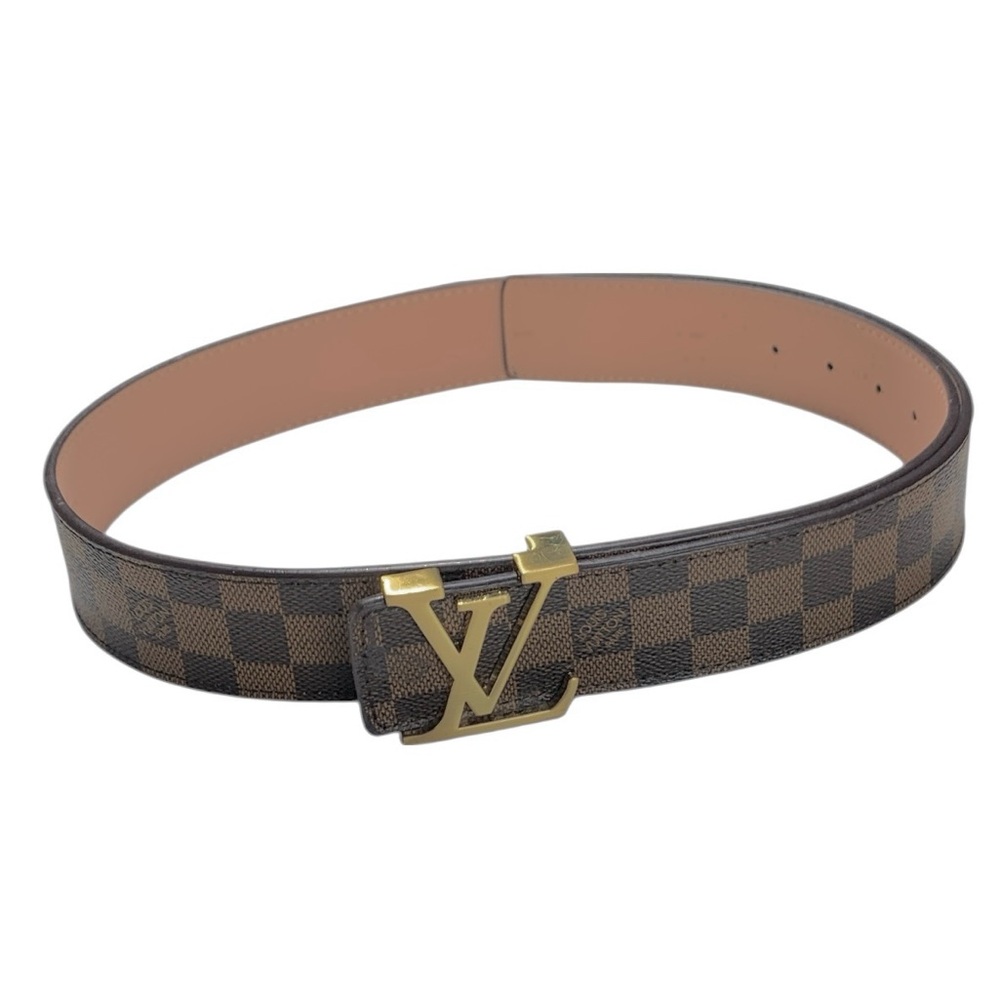 🆕 Louis Vuitton Style Damier Ebene LV Initiales Belt 🆕
